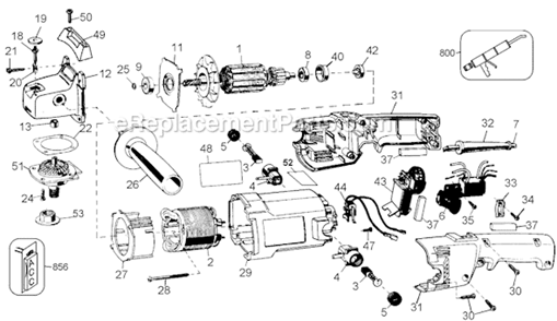 Part Location Diagram of 447827-00 DeWALT Pin, Lock